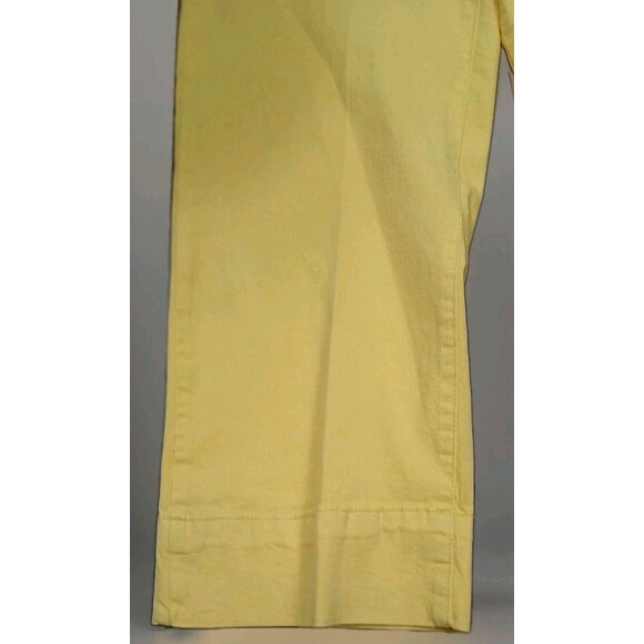 Skye’s The Limit Women 10 Yellow Wide Leg Crop Jeans Stretch Coastal Grandma Y2K - Picture 4 of 12